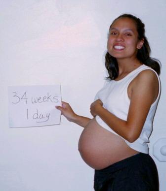 Here I am 34 weeks and 1 day old
